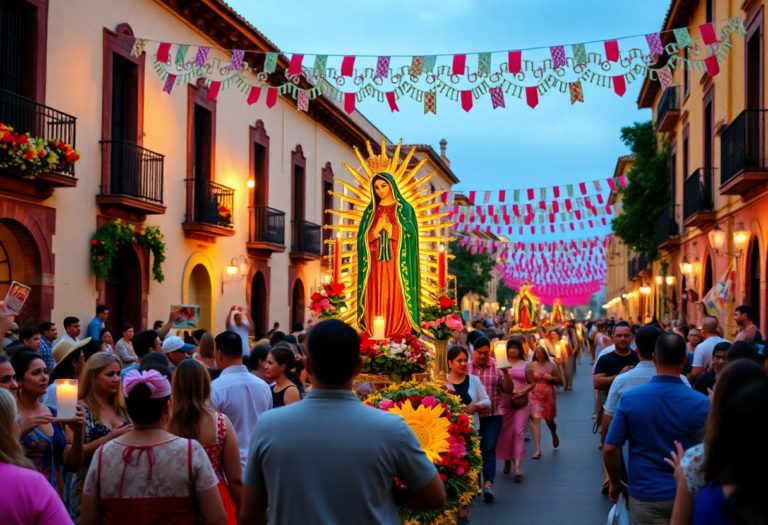 Celebrations of Virgen de Guadalupe in San Miguel de Allende