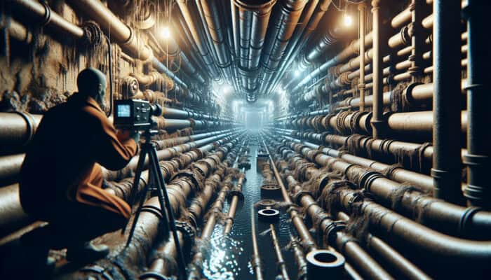 Expert sewer inspection in Surrey using advanced camera technology to assess underground pipes.