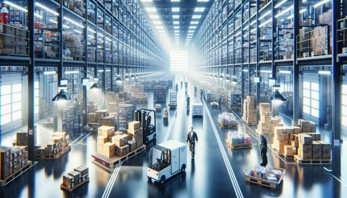 UK commercial space being cleared efficiently by experts with modern tools and organized stacks under bright lighting.