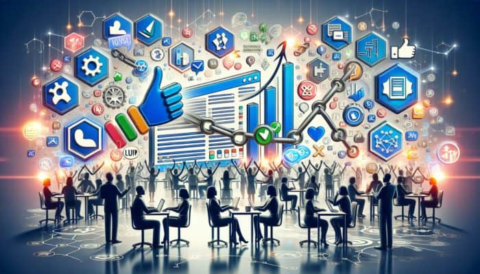 A vibrant Reddit interface with users engaging, upvotes, and backlinks from popular posts.