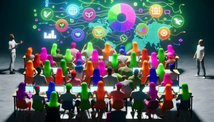 Eco-friendly, vibrant neon temporary hair color washes used for bold statements and social media at events.