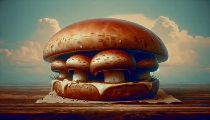 Portobello Mushroom Burgers with an American Flair