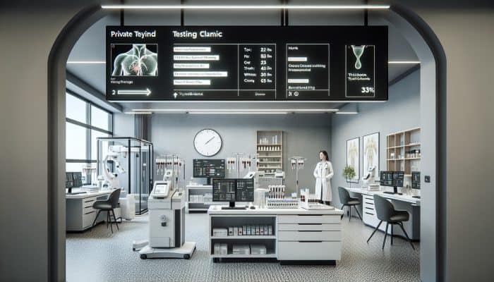 Modern private testing clinic in Norwich with advanced thyroid testing equipment and caring staff.