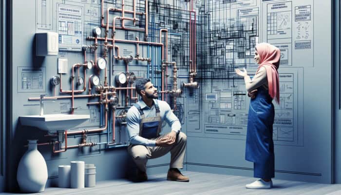 A modern commercial plumbing installation in Ladner, Delta, showcasing high-quality materials, advanced techniques, and client communication.