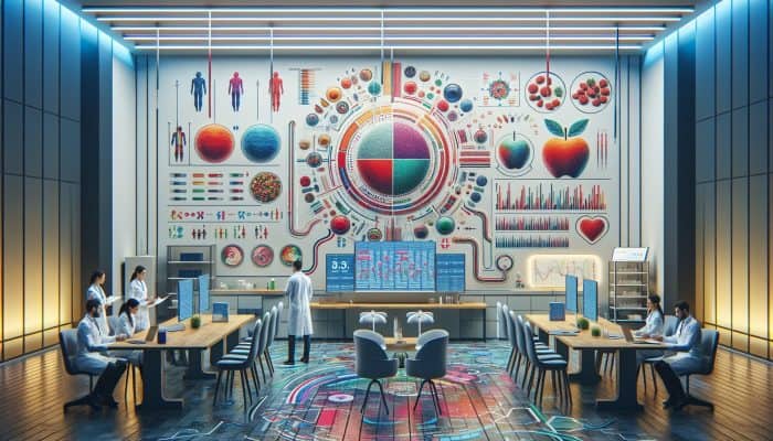Infographic in Aldershot clinic with expert guidance on food intolerance blood test results, diagrams, and charts.