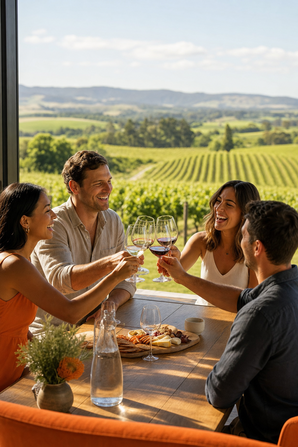 Group wine tasting day trip Yarra Valley cellar door experience.